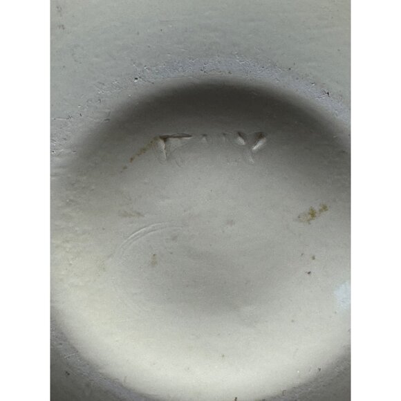 Vintage,  hand-carved Italian alabaster jewelry or trinket bowl dish flowers - Picture 9 of 9